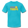 Tampa, Florida T-Shirt - Retro Sunrise Unisex Tampa T Shirt - turquoise