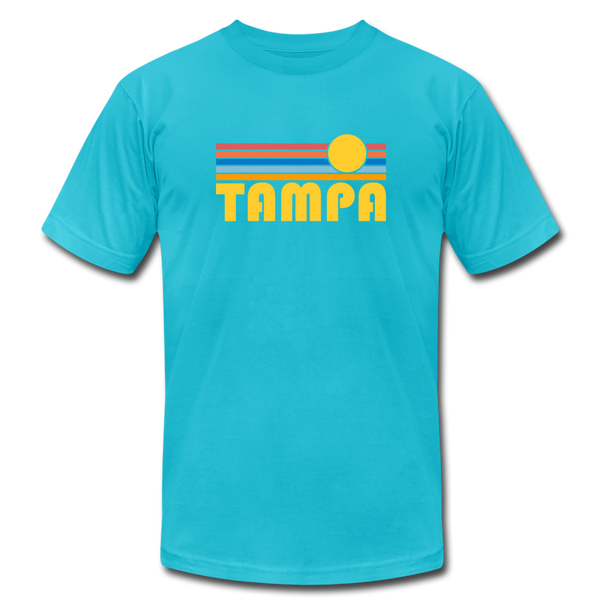 Tampa, Florida T-Shirt - Retro Sunrise Unisex Tampa T Shirt - turquoise