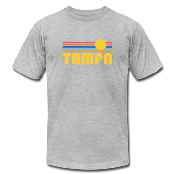 Tampa, Florida T-Shirt - Retro Sunrise Unisex Tampa T Shirt - heather gray
