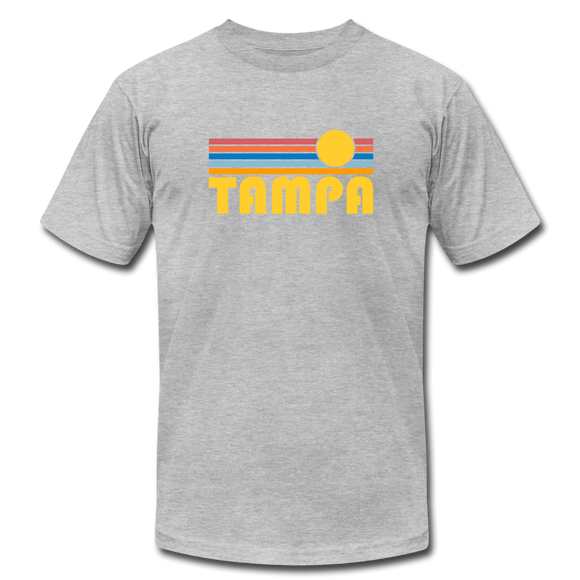 Tampa, Florida T-Shirt - Retro Sunrise Unisex Tampa T Shirt - heather gray