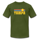 Tampa, Florida T-Shirt - Retro Sunrise Unisex Tampa T Shirt - olive