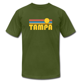Tampa, Florida T-Shirt - Retro Sunrise Unisex Tampa T Shirt - olive