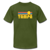 Tampa, Florida T-Shirt - Retro Sunrise Unisex Tampa T Shirt - olive