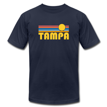 Tampa, Florida T-Shirt - Retro Sunrise Unisex Tampa T Shirt - navy