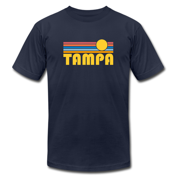 Tampa, Florida T-Shirt - Retro Sunrise Unisex Tampa T Shirt - navy