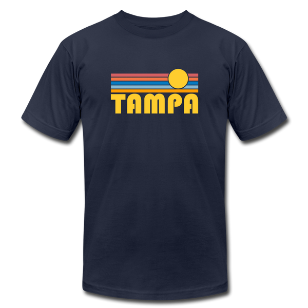 Tampa, Florida T-Shirt - Retro Sunrise Unisex Tampa T Shirt - navy