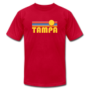 Tampa, Florida T-Shirt - Retro Sunrise Unisex Tampa T Shirt - red