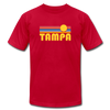 Tampa, Florida T-Shirt - Retro Sunrise Unisex Tampa T Shirt - red