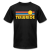 Telluride, Colorado T-Shirt - Retro Sunrise Unisex Telluride T Shirt - black