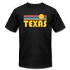 Texas T-Shirt - Retro Sunrise Unisex Texas T Shirt - black