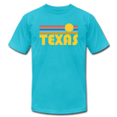 Texas T-Shirt - Retro Sunrise Unisex Texas T Shirt - turquoise