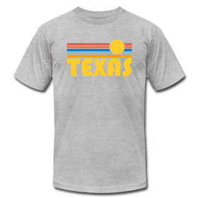 Texas T-Shirt - Retro Sunrise Unisex Texas T Shirt - heather gray