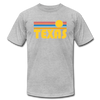 Texas T-Shirt - Retro Sunrise Unisex Texas T Shirt - heather gray