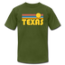 Texas T-Shirt - Retro Sunrise Unisex Texas T Shirt - olive