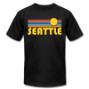 Seattle, Washington T-Shirt - Retro Sunrise Unisex Seattle T Shirt - black