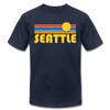Seattle, Washington T-Shirt - Retro Sunrise Unisex Seattle T Shirt - navy