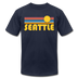 Seattle, Washington T-Shirt - Retro Sunrise Unisex Seattle T Shirt - navy