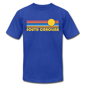 South Carolina T-Shirt - Retro Sunrise Unisex South Carolina T Shirt - royal blue