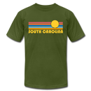 South Carolina T-Shirt - Retro Sunrise Unisex South Carolina T Shirt - olive