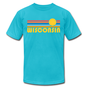 Wisconsin T-Shirt - Retro Sunrise Unisex Wisconsin T Shirt