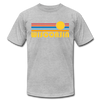 Wisconsin T-Shirt - Retro Sunrise Unisex Wisconsin T Shirt - heather gray