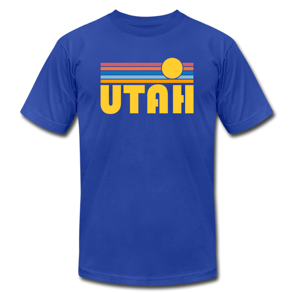 Utah T-Shirt - Retro Sunrise Unisex Utah T Shirt - royal blue