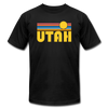 Utah T-Shirt - Retro Sunrise Unisex Utah T Shirt - black