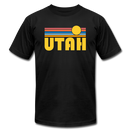 Utah T-Shirt - Retro Sunrise Unisex Utah T Shirt - black