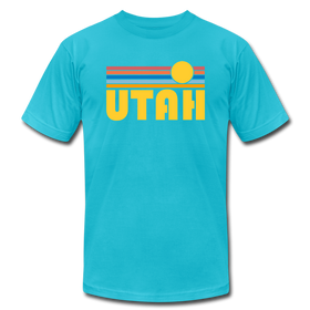 Utah T-Shirt - Retro Sunrise Unisex Utah T Shirt - turquoise