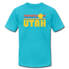 Utah T-Shirt - Retro Sunrise Unisex Utah T Shirt - turquoise