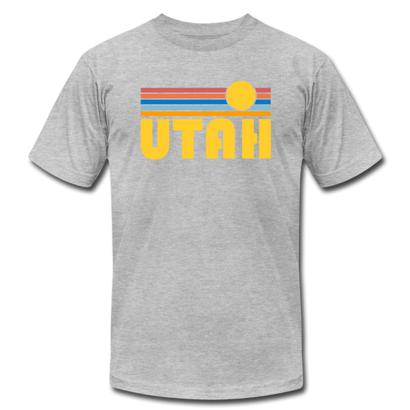 Utah T-Shirt - Retro Sunrise Unisex Utah T Shirt - heather gray