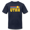 Utah T-Shirt - Retro Sunrise Unisex Utah T Shirt - navy