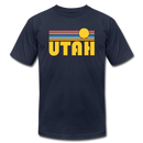 Utah T-Shirt - Retro Sunrise Unisex Utah T Shirt - navy