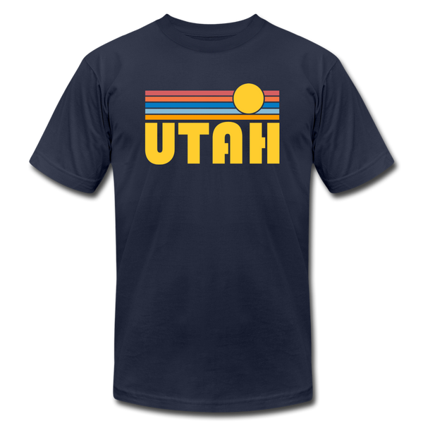 Utah T-Shirt - Retro Sunrise Unisex Utah T Shirt - navy
