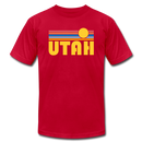 Utah T-Shirt - Retro Sunrise Unisex Utah T Shirt - red