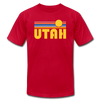 Utah T-Shirt - Retro Sunrise Unisex Utah T Shirt - red