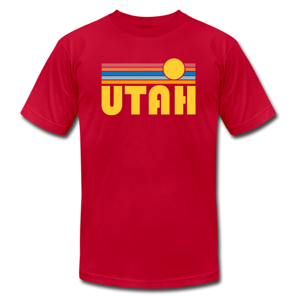 Utah T-Shirt - Retro Sunrise Unisex Utah T Shirt - red