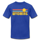 Wyoming T-Shirt - Retro Sunrise Unisex Wyoming T Shirt - royal blue