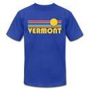 Vermont T-Shirt - Retro Sunrise Unisex Vermont T Shirt - royal blue