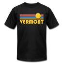 Vermont T-Shirt - Retro Sunrise Unisex Vermont T Shirt - black