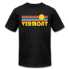 Vermont T-Shirt - Retro Sunrise Unisex Vermont T Shirt - black