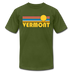 Vermont T-Shirt - Retro Sunrise Unisex Vermont T Shirt - olive