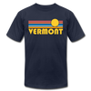 Vermont T-Shirt - Retro Sunrise Unisex Vermont T Shirt - navy