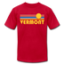 Vermont T-Shirt - Retro Sunrise Unisex Vermont T Shirt - red