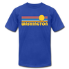 Washington T-Shirt - Retro Sunrise Unisex Washington T Shirt - royal blue