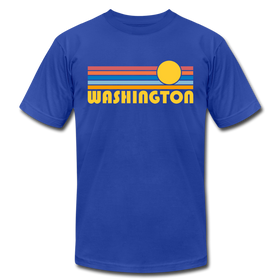 Washington T-Shirt - Retro Sunrise Unisex Washington T Shirt
