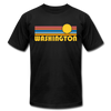 Washington T-Shirt - Retro Sunrise Unisex Washington T Shirt - black