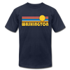 Washington T-Shirt - Retro Sunrise Unisex Washington T Shirt - navy