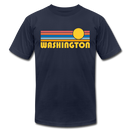 Washington T-Shirt - Retro Sunrise Unisex Washington T Shirt - navy