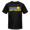 West Virginia T-Shirt - Retro Sunrise Unisex West Virginia T Shirt